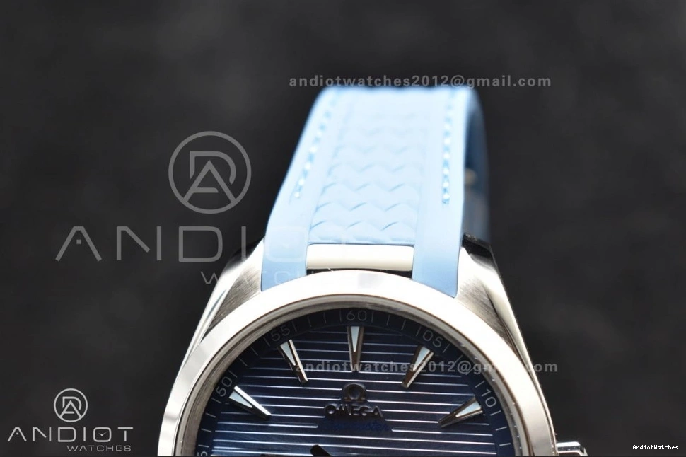 41mm A8900 1:1 on Terra Super 515 Rubber Dial Edition VSF Strap Blue Best Aqua Summer Blue Lightweight Clone 0208